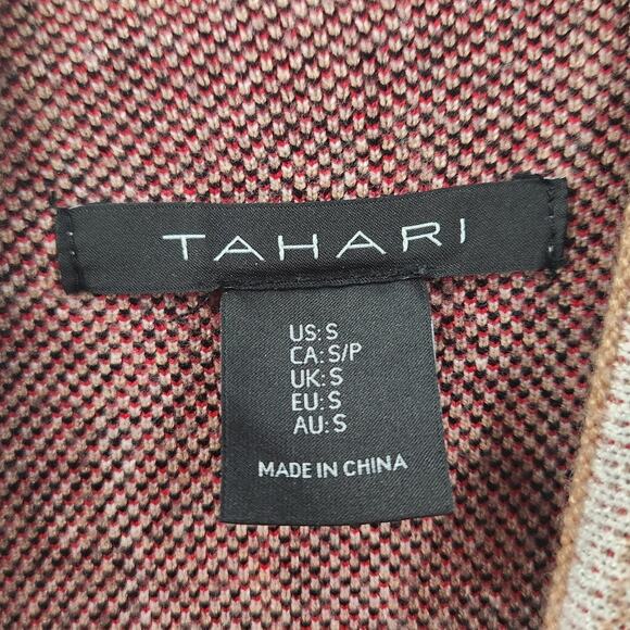 Tahari Plaid Mock Neck Sweater Womens Size Small S - Picture 3 of 4